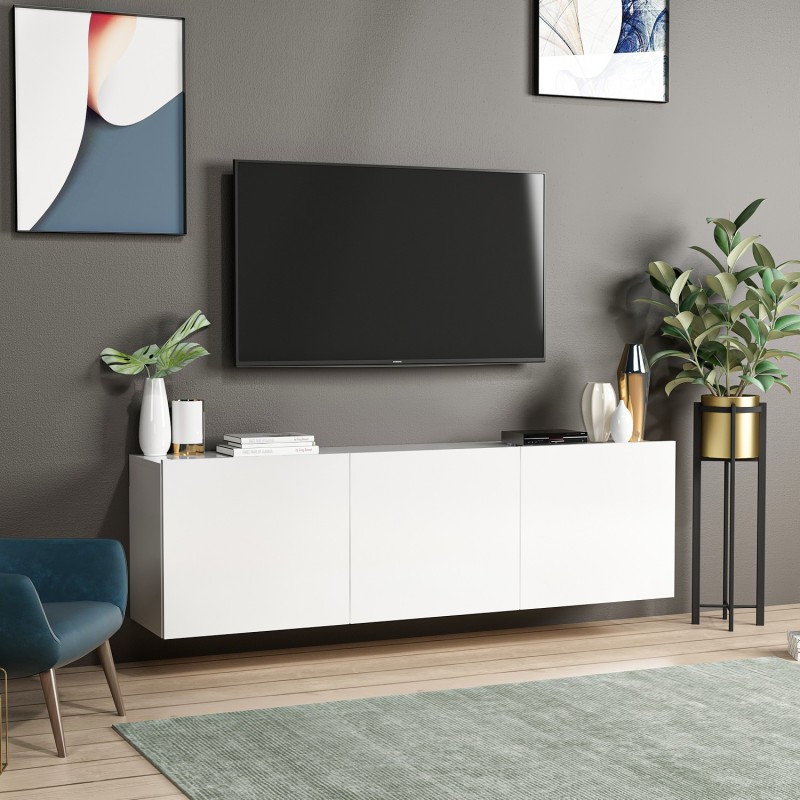 TV Stand White White