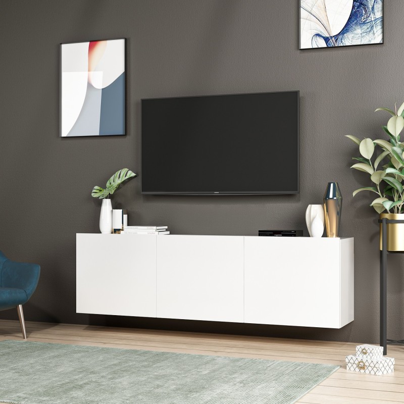 TV Stand White White