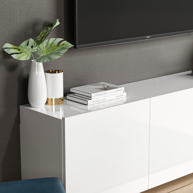 TV Stand White White