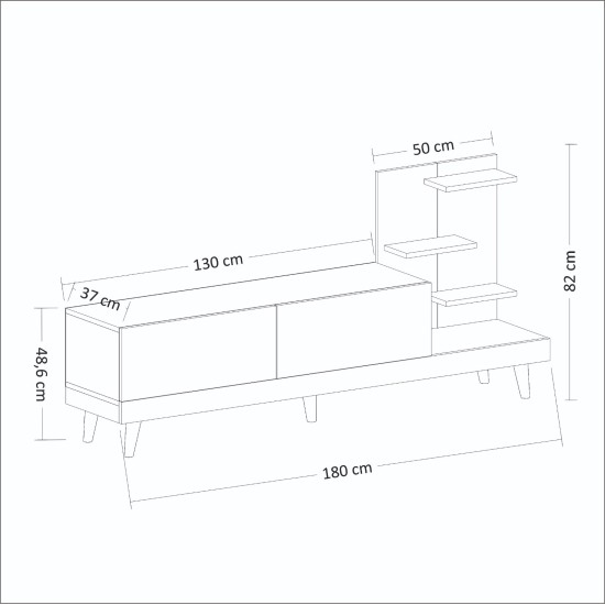 TV Stand Dizayn Anthracite
Walnut