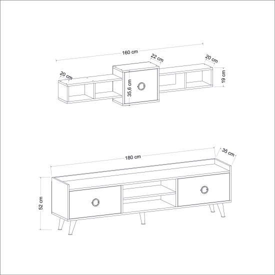 TV Unit Rosa - Marble Marble TV Unit Rosa - Marble Marble