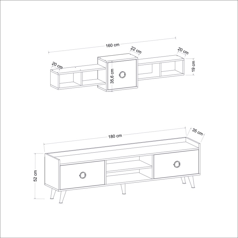 TV Unit Rosa - Marble Marble