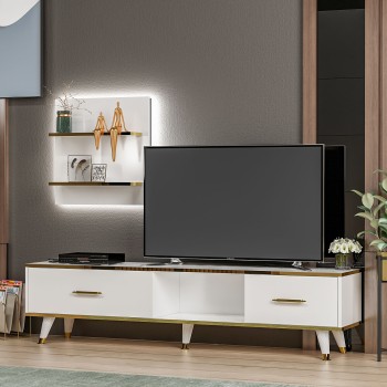 TV Unit Aren White
Gold