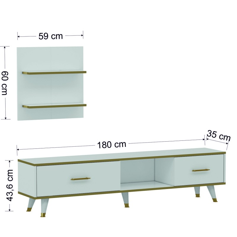 TV Unit Aren White
Gold