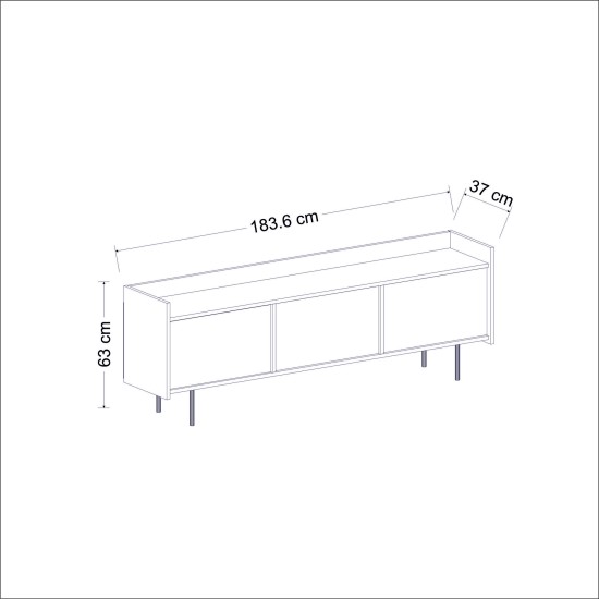 TV Stand Atlas - White White TV Stand Atlas - White White