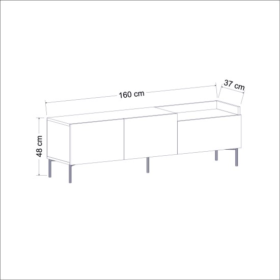 TV Stand Mia - Anthracite Anthracite TV Stand Mia - Anthracite Anthracite