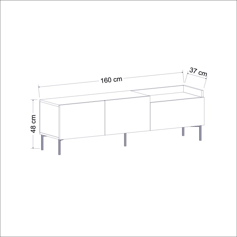 TV Stand Mia - Anthracite Anthracite