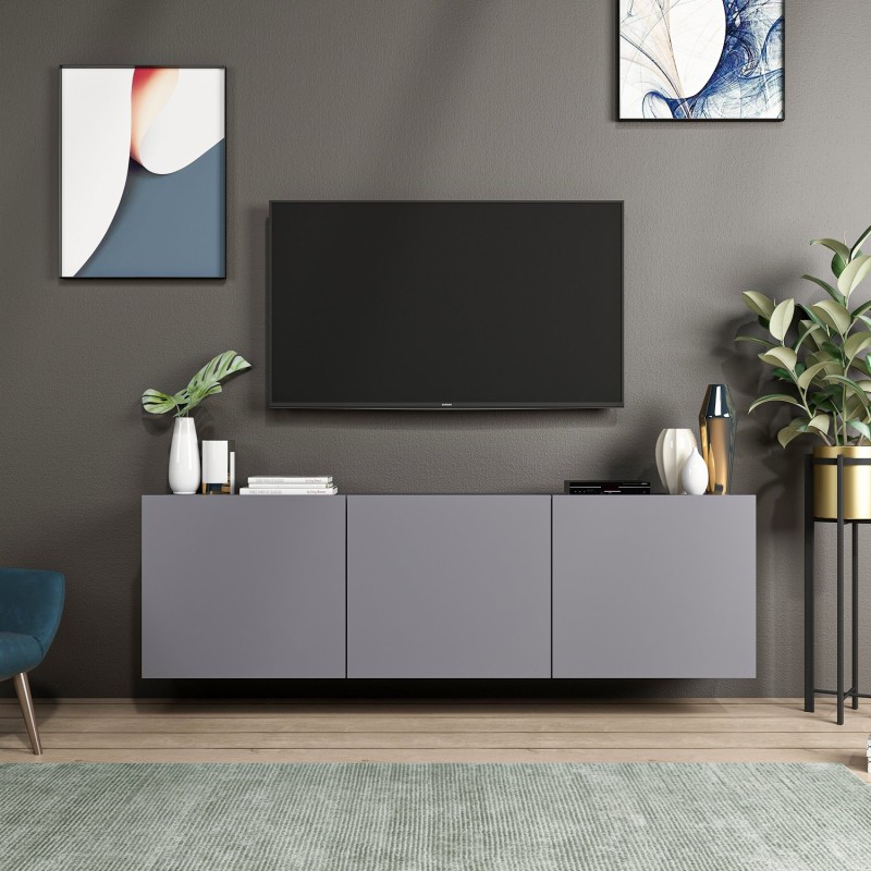 TV Stand White - Anthracite Anthracite