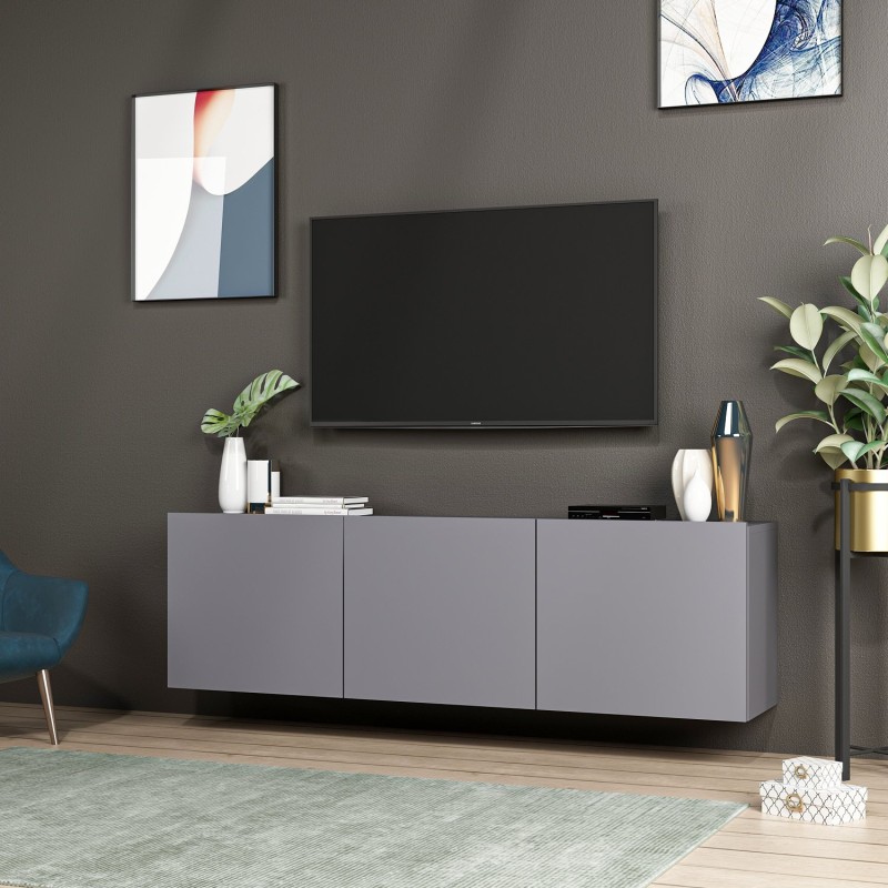 TV Stand White - Anthracite Anthracite
