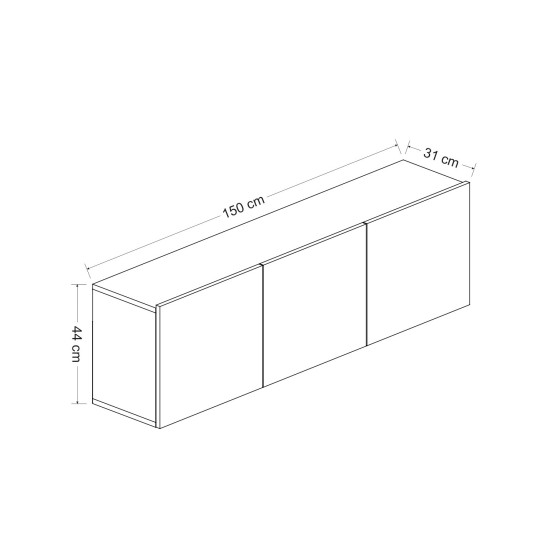 TV Stand White - Anthracite Anthracite