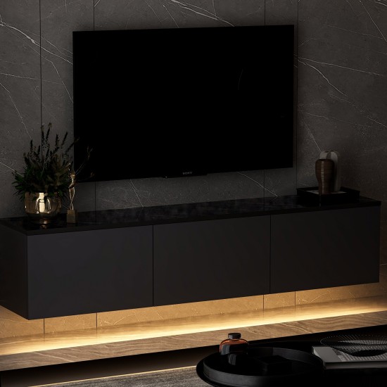 TV Stand Neon Illuminated - Anthracite Anthracite TV Stand Neon Illuminated - Anthracite Anthracite