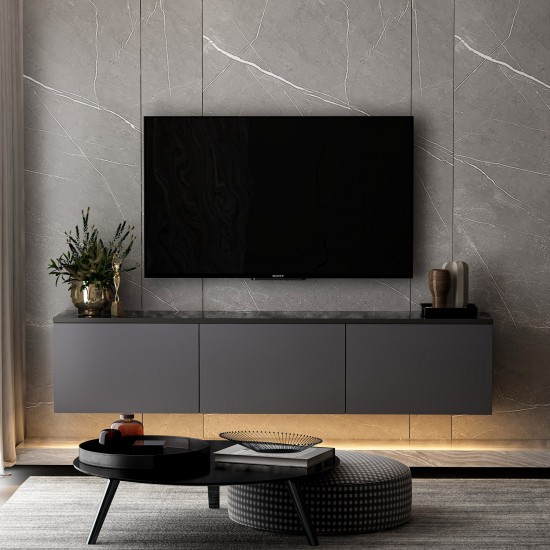 TV Stand Neon Illuminated - Anthracite Anthracite TV Stand Neon Illuminated - Anthracite Anthracite