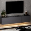 TV Stand Neon Illuminated - Anthracite Anthracite