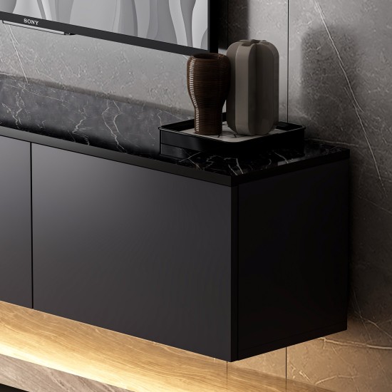 TV Stand Neon Illuminated - Anthracite Anthracite TV Stand Neon Illuminated - Anthracite Anthracite