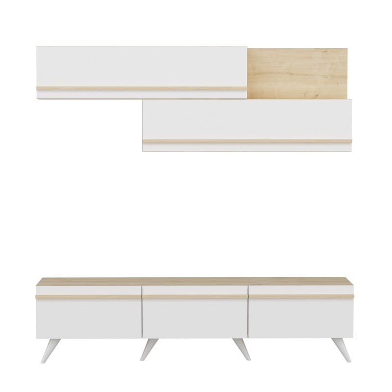 Σύνθεση Τηελόρασης - Amsterdam - Χρώμα Λευκό - 180x35x42εκ