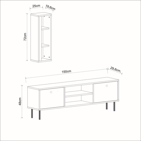 TV Unit Bien - White White TV Unit Bien - White White