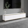TV Stand Imaj - White, Gold White
Gold