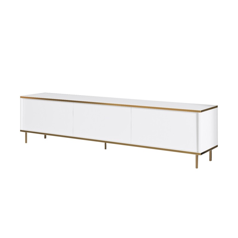 TV Stand Imaj - White, Gold White
Gold
