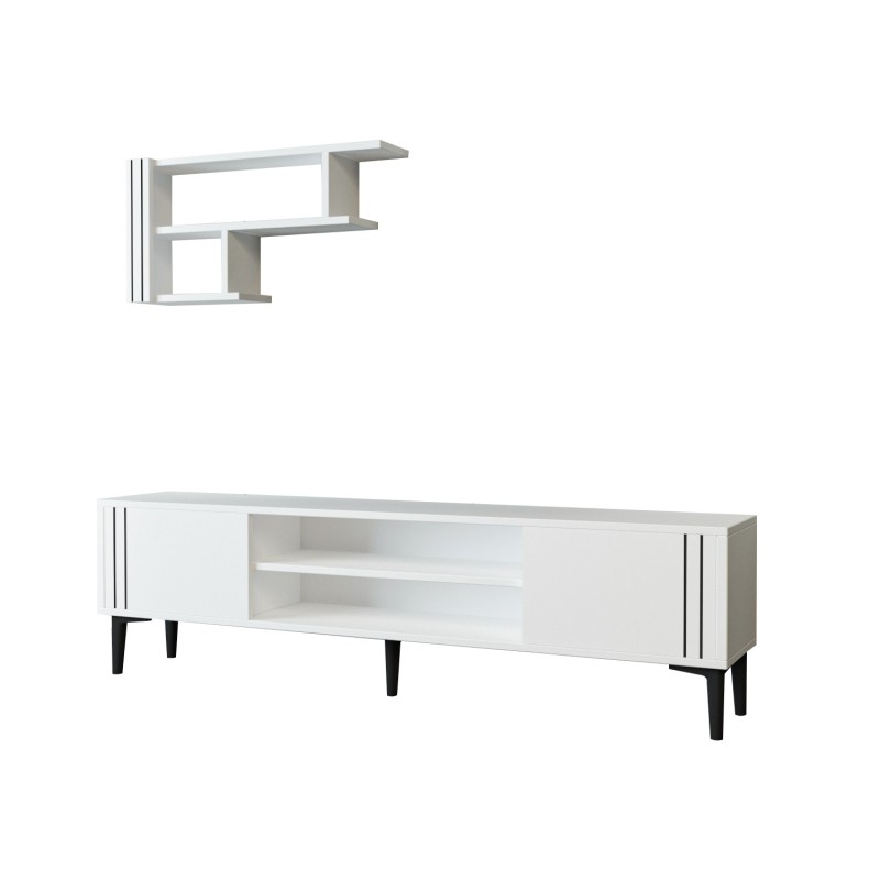 TV Unit Snow Set - White White