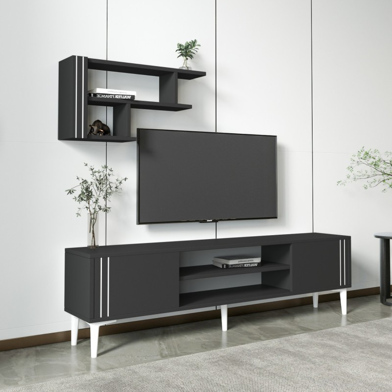TV Unit Snow Set - Anthracite Anthracite