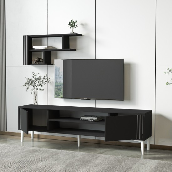 TV Unit Snow Set - Anthracite Anthracite TV Unit Snow Set - Anthracite Anthracite
