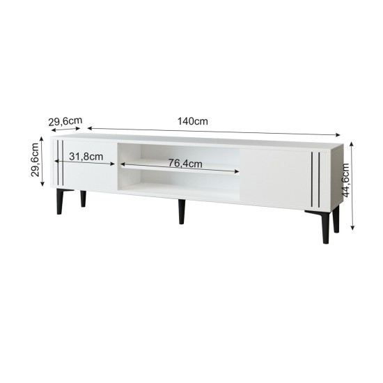TV Stand Snow - White White TV Stand Snow - White White