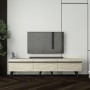 TV Stand Amsterdam Style - Travertine, Black Travertine
Black
