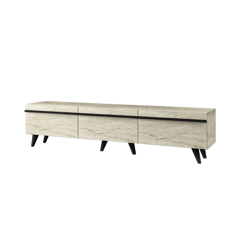 TV Stand Amsterdam Style - Travertine, Black Travertine
Black