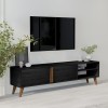 TV Stand Benoit - Wood Black Wood Black