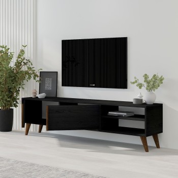 TV Stand Benoit - Wood Black Wood Black