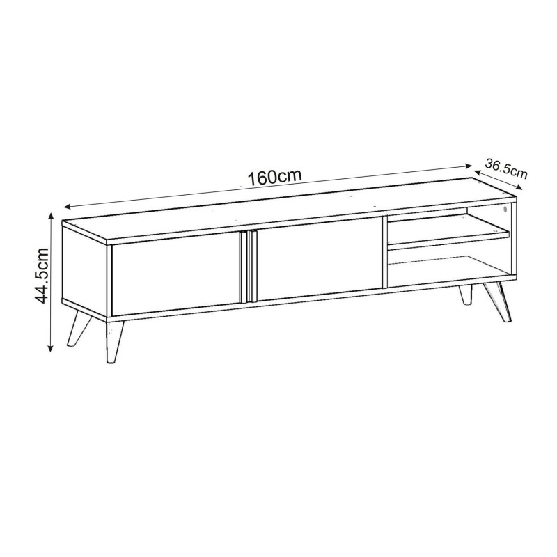 TV Stand Benoit - Wood Black Wood Black