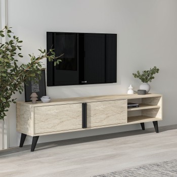 TV Stand Benoit - Travertine Travertine
