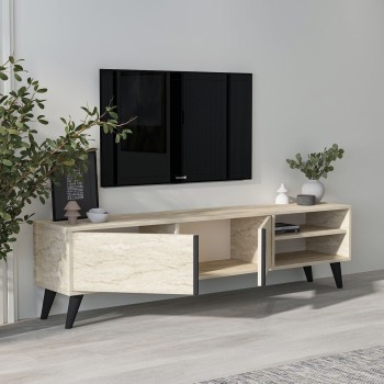 TV Stand Benoit - Travertine Travertine