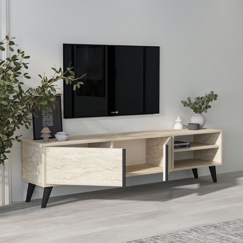 TV Stand Benoit - Travertine Travertine