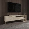 TV Stand Parion - Travertine Travertine