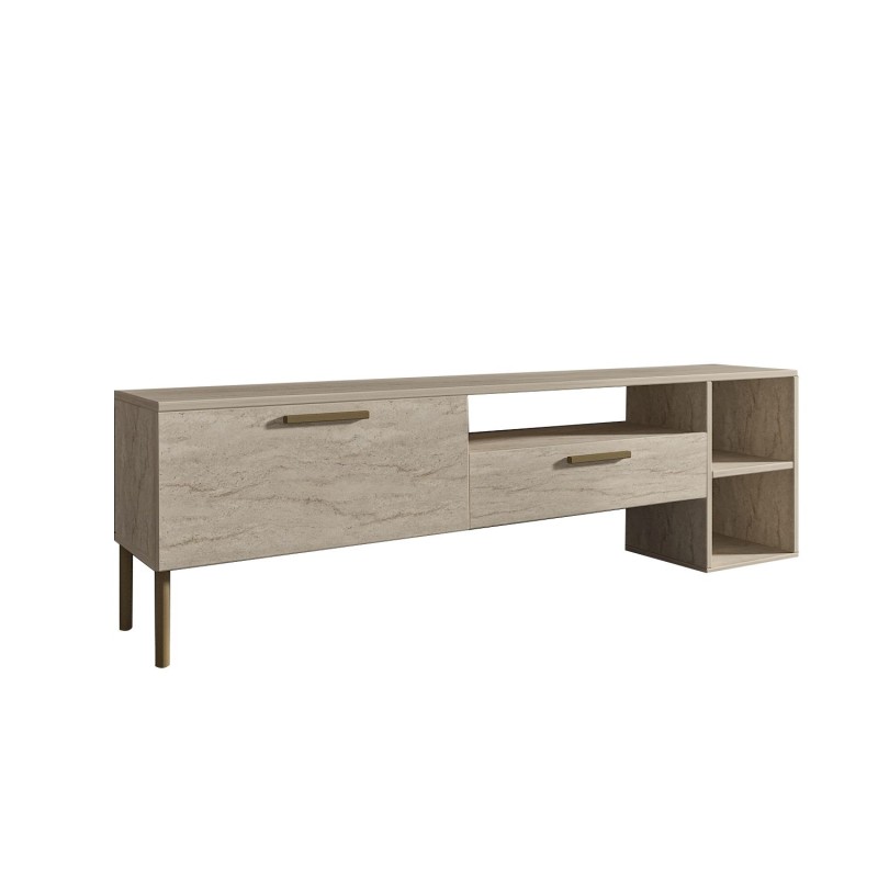 TV Stand Parion - Travertine Travertine