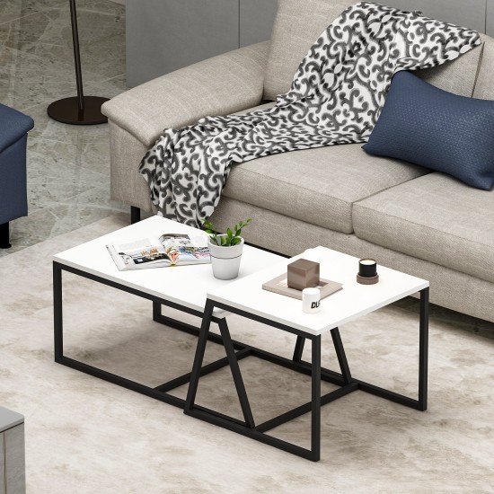 Coffee Table Minimal - White White Coffee Table Minimal - White White