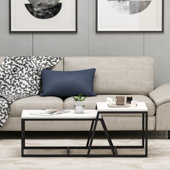 Coffee Table Minimal - White White Coffee Table Minimal - White White