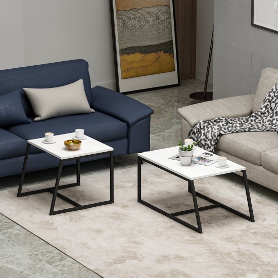 Coffee Table Minimal - White White Coffee Table Minimal - White White
