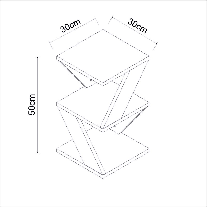 Hanah Home Side Table Albeni - White White