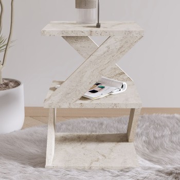 Side Table Albeni - Travertine Travertine