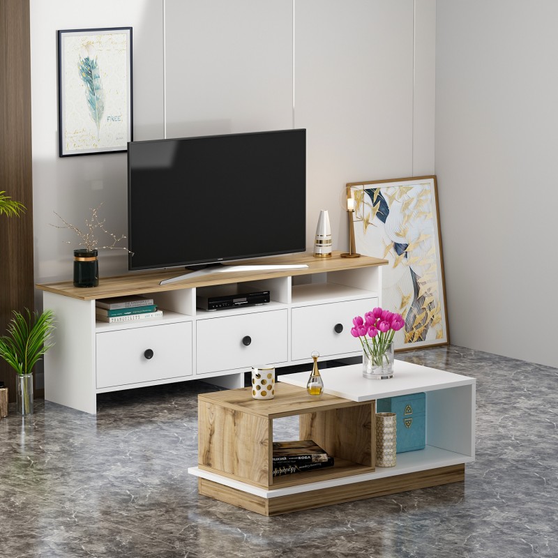 Living Room Furniture Set Oslo White
Oak
