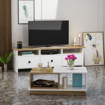 Living Room Furniture Set Oslo White
Oak