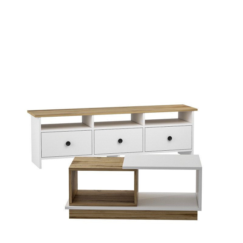 Living Room Furniture Set Oslo White
Oak