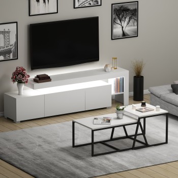 Living Room Furniture Set Beliz - White White