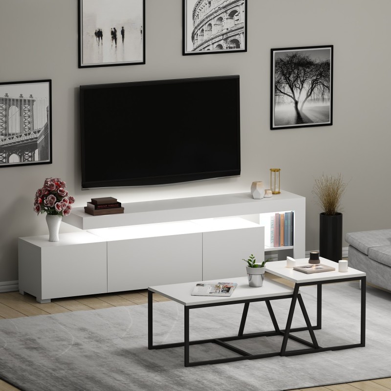 Hanah Home Living Room Furniture Set Beliz - White White