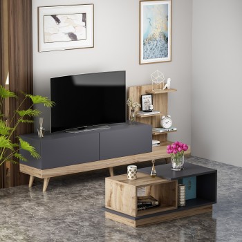 Living Room Furniture Set Dizayn - Anthracite, Ciragan Anthracite
Walnut