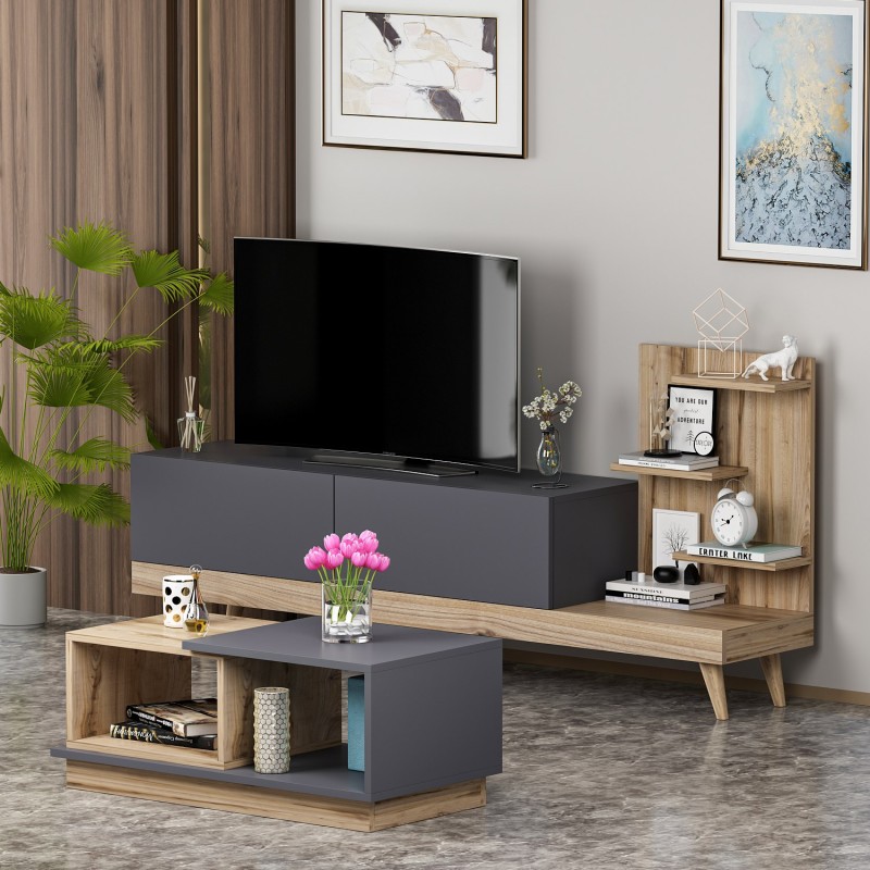 Living Room Furniture Set Dizayn - Anthracite, Ciragan Anthracite
Walnut