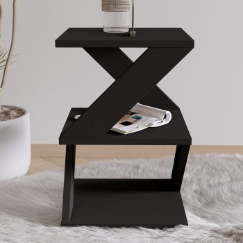 Side Table Albeni - Black, Oak Black
Oak
