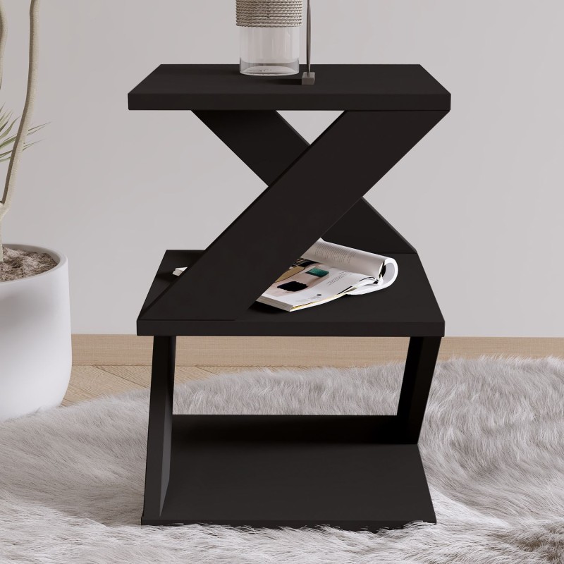 Side Table Albeni - Black, Oak Black
Oak